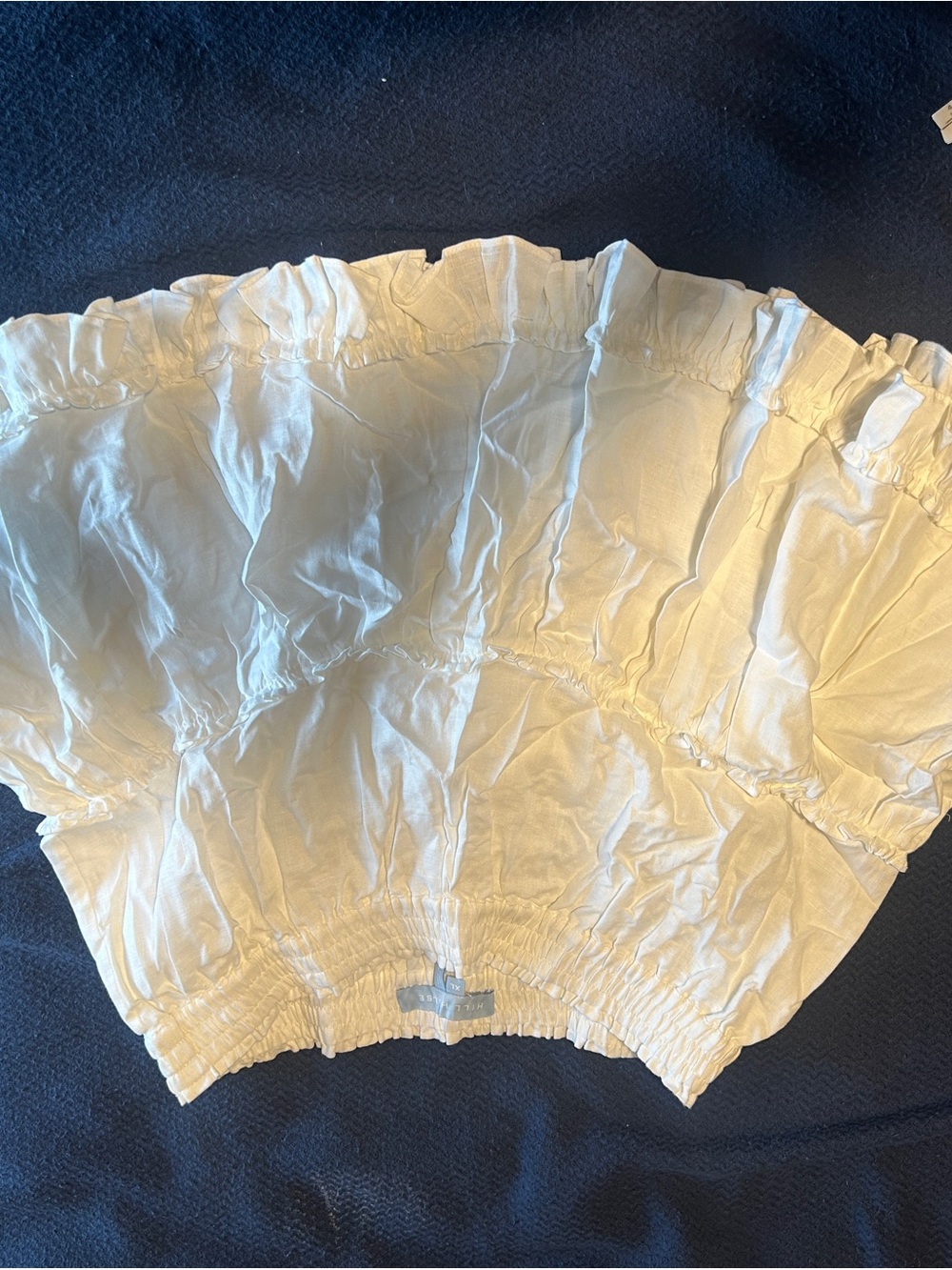 Hill House White Tier Cotton Mini Skirt